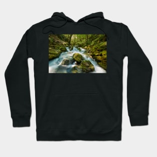 River flowing through rocks Hoodie